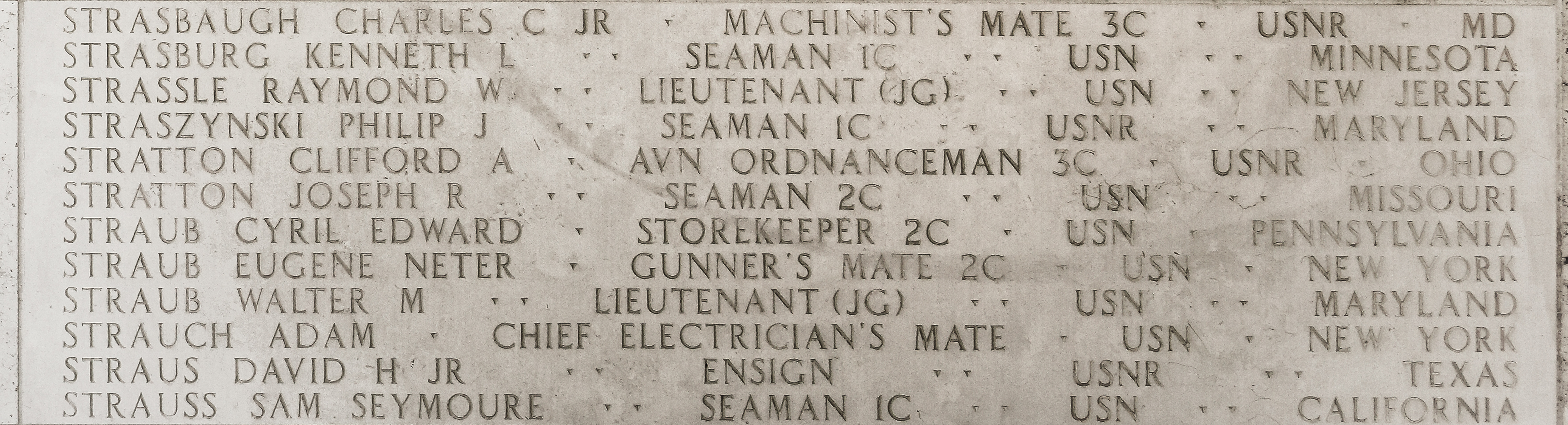 Clifford A. Stratton, Aviation Ordnanceman Third Class